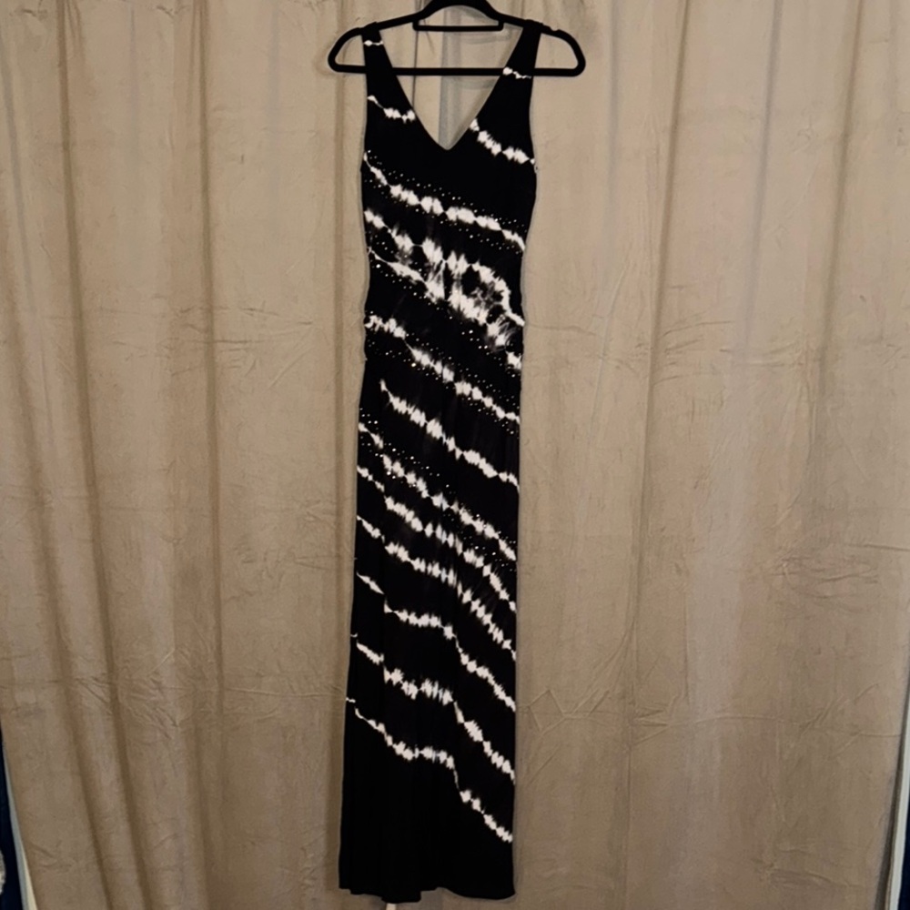INC International Concepts Black and White Maxi Dress